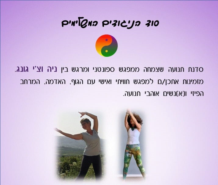 סדנת ניה, צ`י גונג, טאי צ`י במודיעין